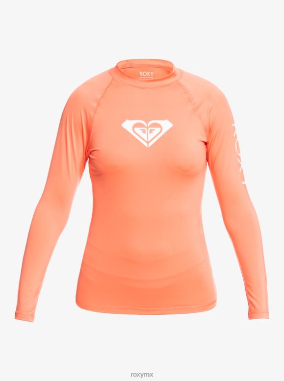 Roxy mujer Rashguard upf 50 de manga larga de todo corazón 68XP0766