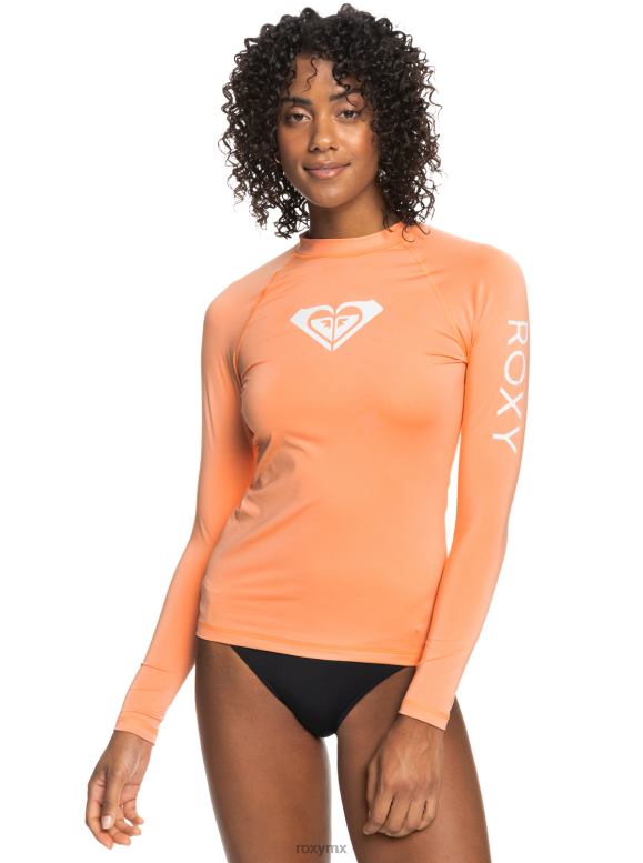 Roxy mujer Rashguard upf 50 de manga larga de todo corazón 68XP0874