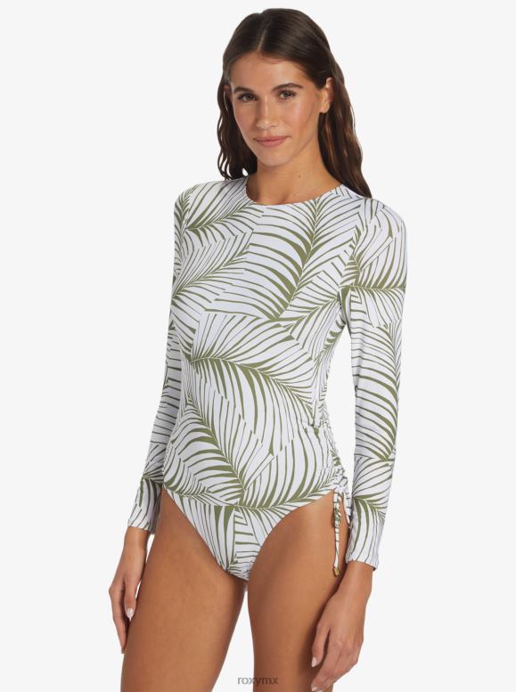 Roxy mujer Warm Sand onesie active cropped upf 50 manga larga rashguard 68XP0843