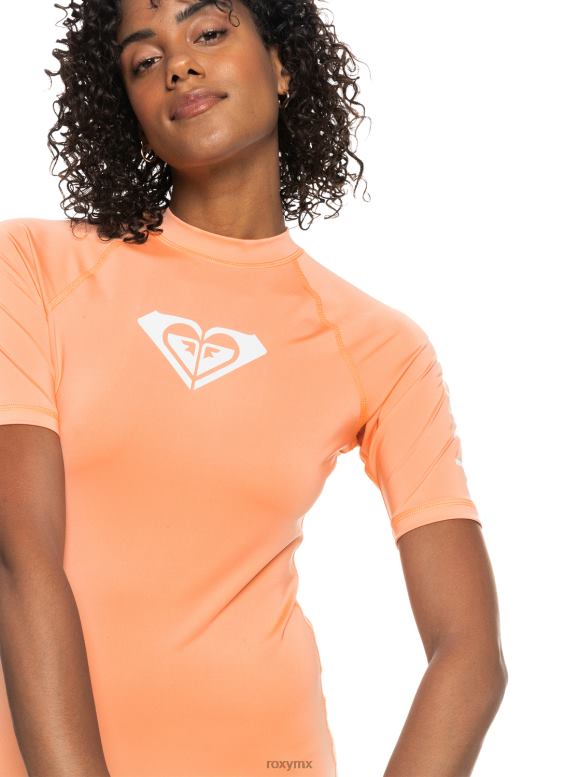 Roxy mujer rashguard de manga corta upf 50 de todo corazón 68XP0858