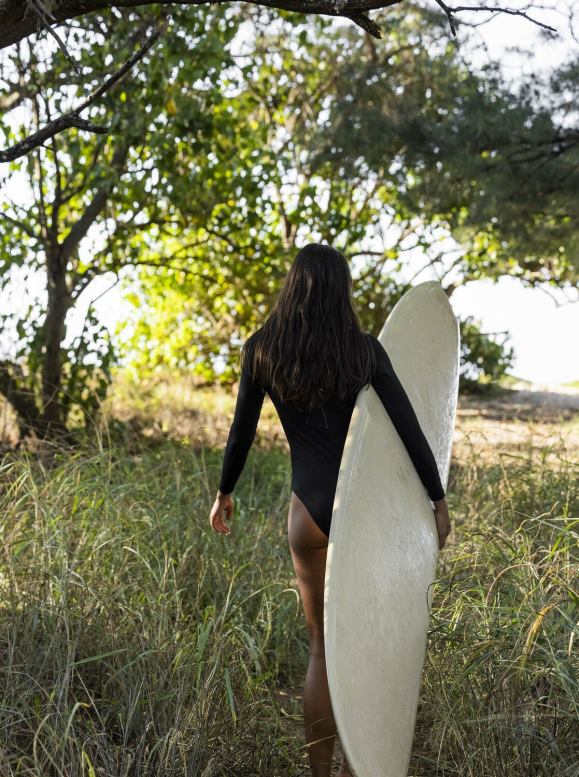 Roxy mujer traje de baño de una pieza de manga larga esencial 68XP0729