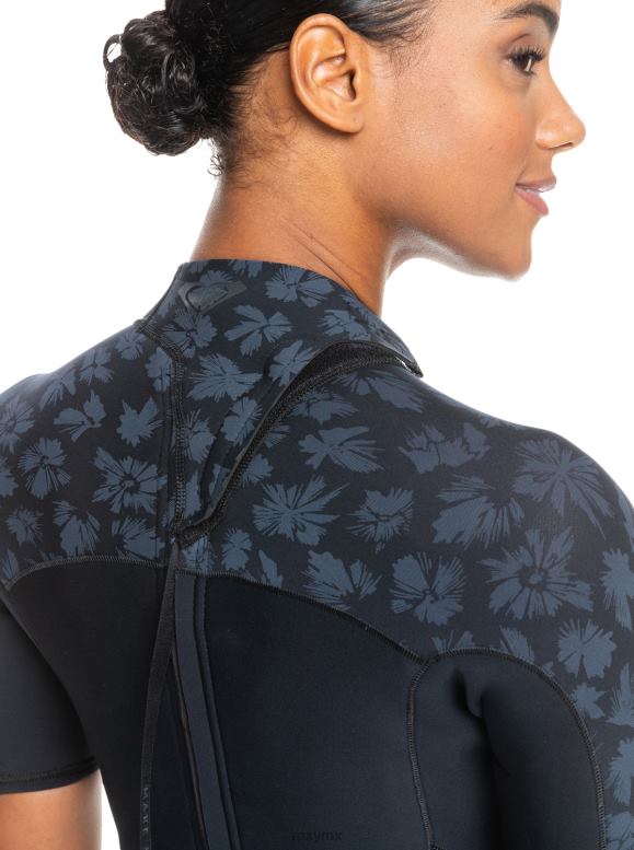 Roxy mujer Traje de primavera de manga corta con cremallera en la espalda de la serie Swell de 2 mm 68XP0757