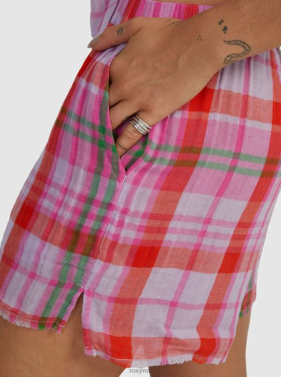 Roxy mujer pantalones cortos de tartán 68XP0414