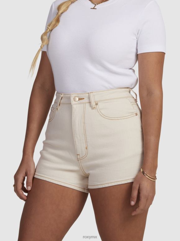 Roxy mujer shorts de mezclilla natural chlo 68XP0135