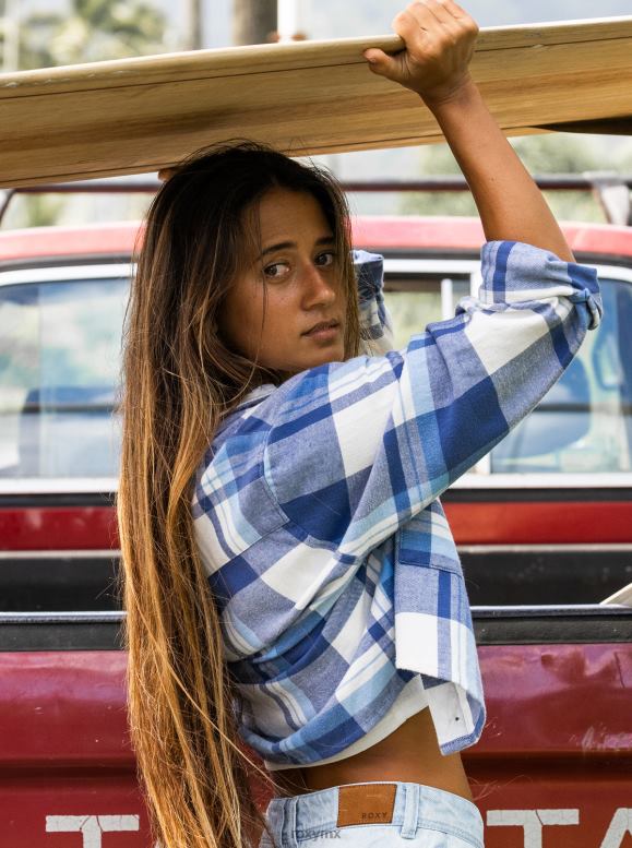 Roxy mujer camisa de manga larga en ambos sentidos 68XP0543