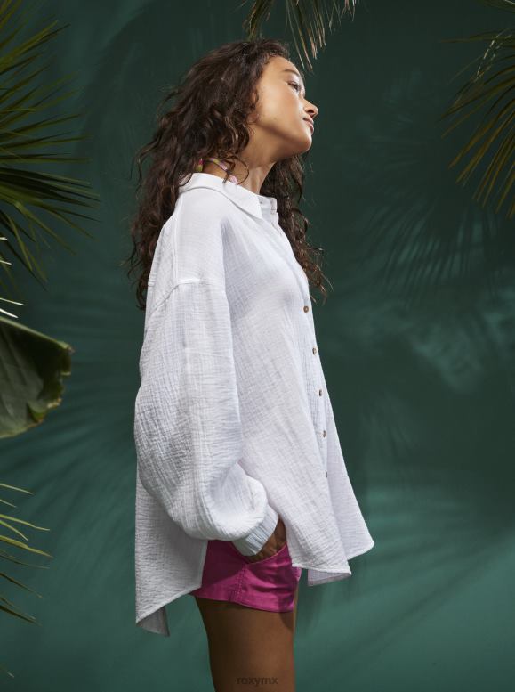 Roxy mujer camisa de manga larga suave mañana 68XP0131