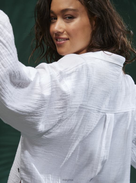 Roxy mujer camisa de manga larga suave mañana 68XP0131