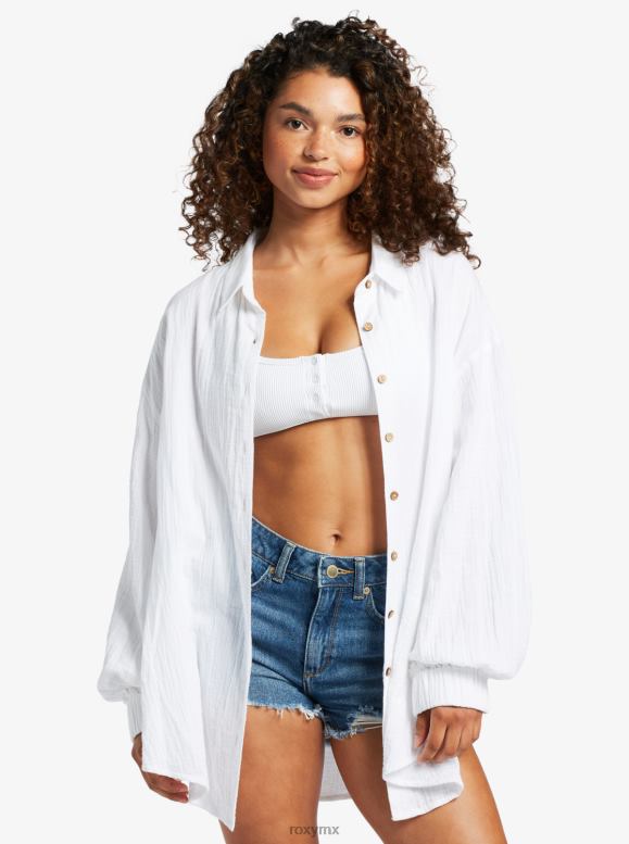 Roxy mujer camisa de manga larga suave mañana 68XP0131