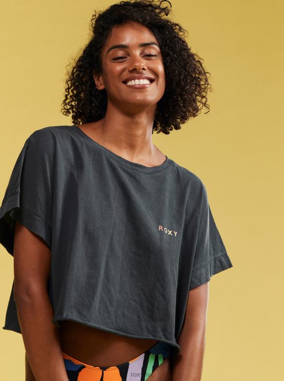 Roxy mujer camiseta con hombros caídos y palmas gemelas 68XP0151