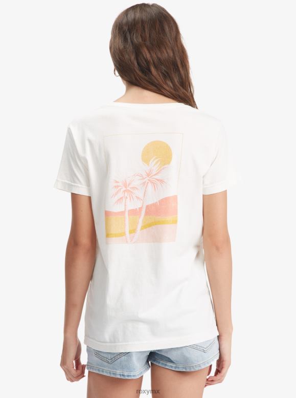 Roxy mujer camiseta con lineas de palmeras 68XP0565