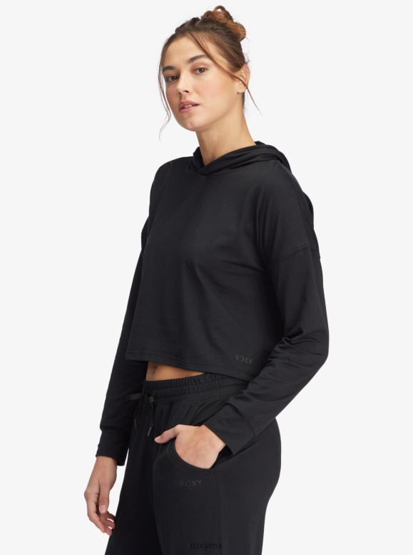 Roxy mujer sol podría brillar camiseta de manga larga con capucha 68XP0426