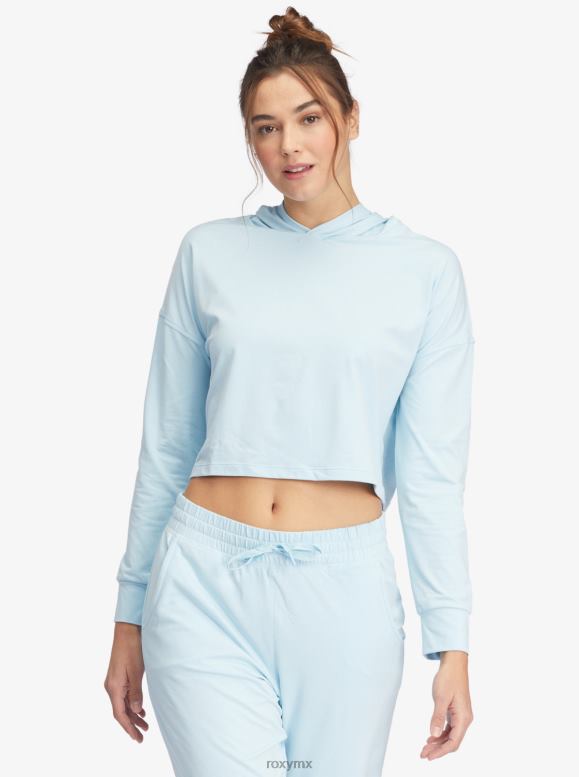 Roxy mujer sol podría brillar camiseta de manga larga con capucha 68XP0462