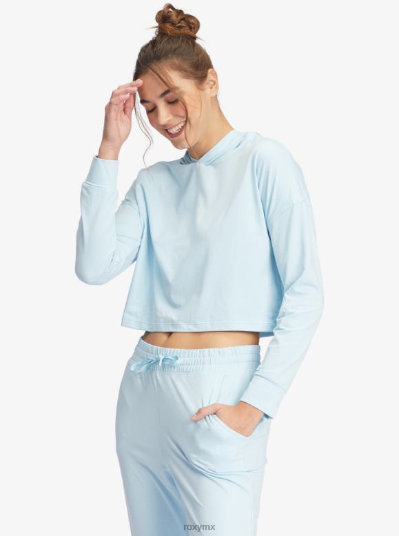 Roxy mujer sol podría brillar camiseta de manga larga con capucha 68XP0462