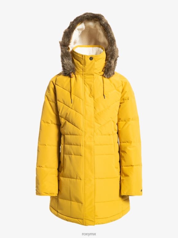 Roxy mujer chaqueta larga con capucha y aislamiento ellie 68XP0471