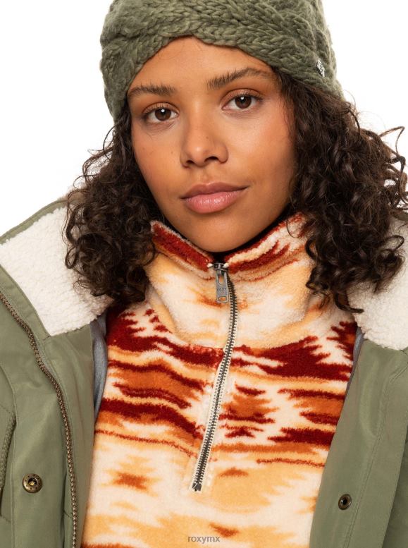 Roxy mujer chaqueta larga con capucha y aislamiento ellie 68XP0517