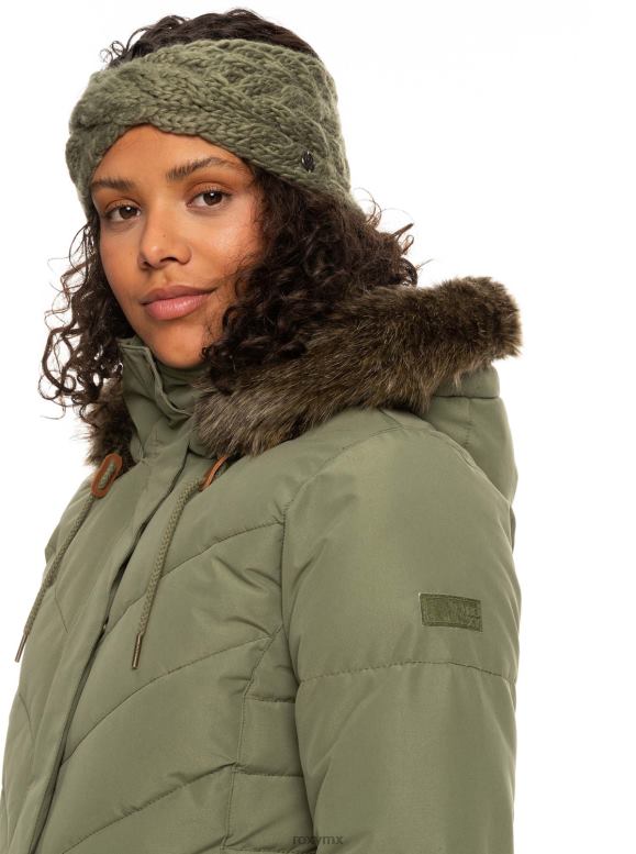 Roxy mujer chaqueta larga con capucha y aislamiento ellie 68XP0517