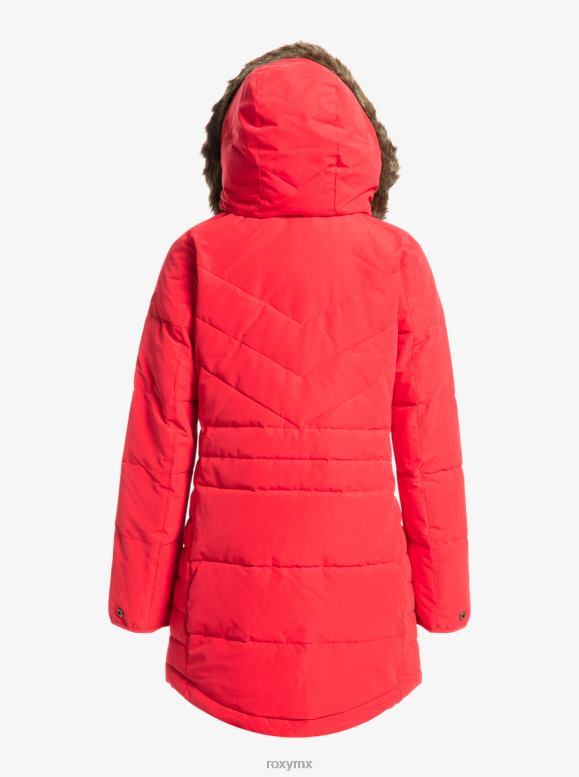 Roxy mujer chaqueta larga con capucha y aislamiento ellie 68XP0530