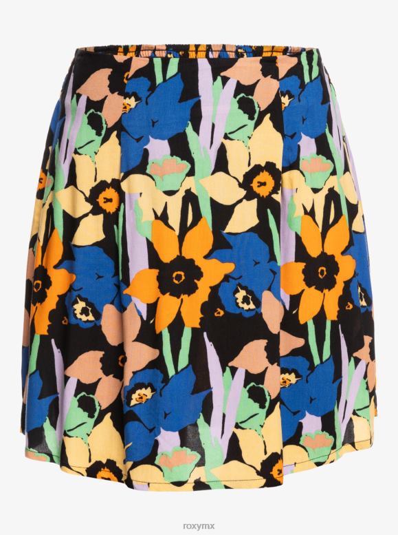 Roxy mujer minifalda vaporosa amapola dorada 68XP0153