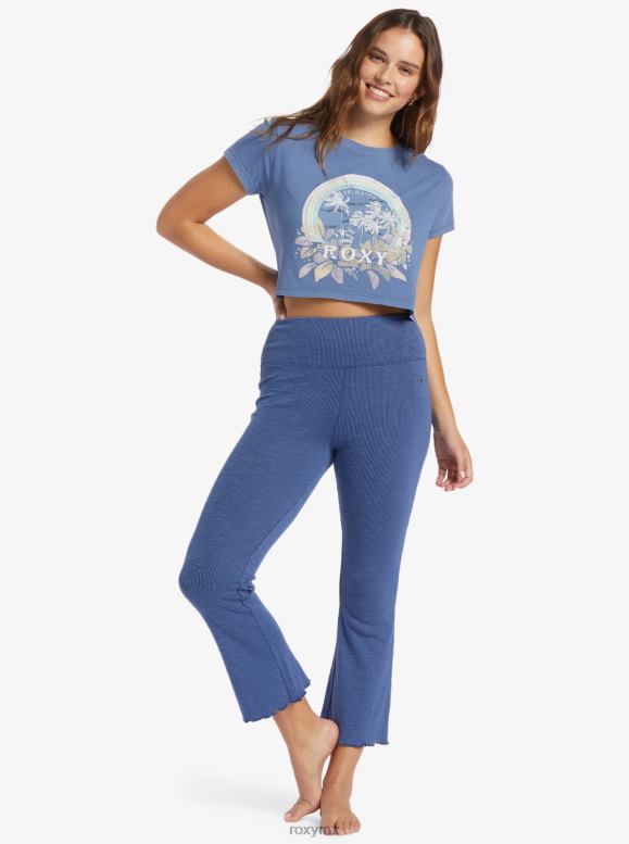 Roxy mujer pantalones acampanados de punto de cintura alta zuma 68XP0267