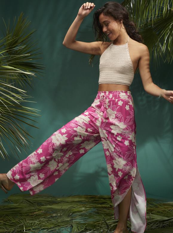 Roxy mujer pantalones de playa de ritmo tropical 68XP062