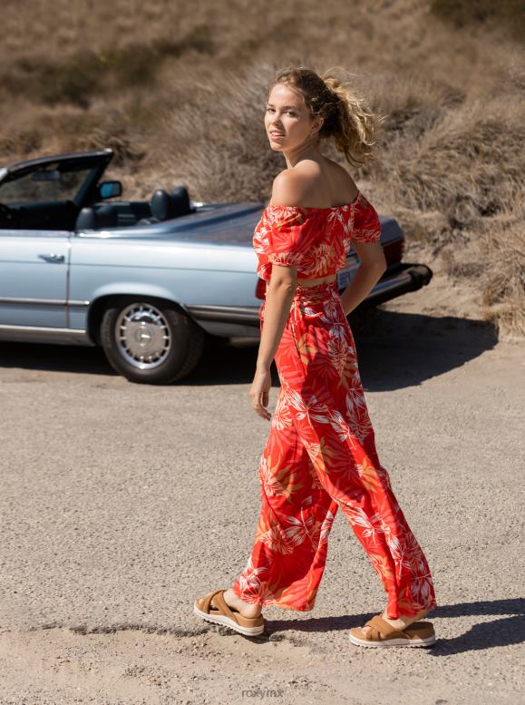 Roxy mujer pantalones de playa elásticos de ritmo lento 68XP0538