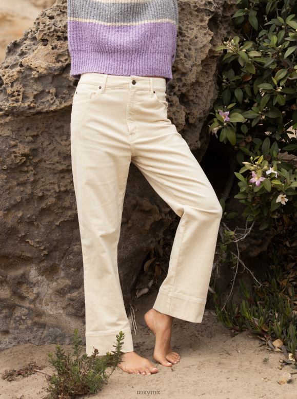 Roxy mujer pantalones jana de pana con cintura alta 68XP0508