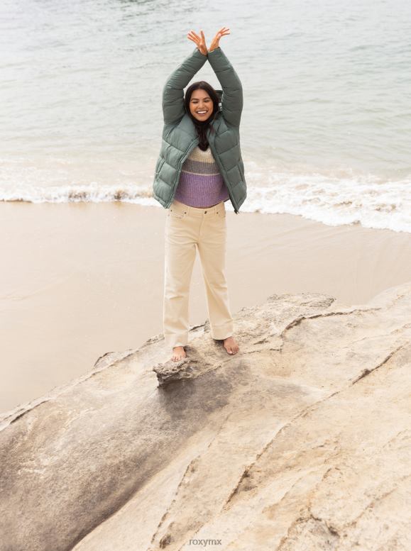 Roxy mujer pantalones jana de pana con cintura alta 68XP0508