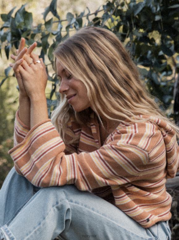 Roxy mujer poncho con capucha y detalle lateral 68XP0407