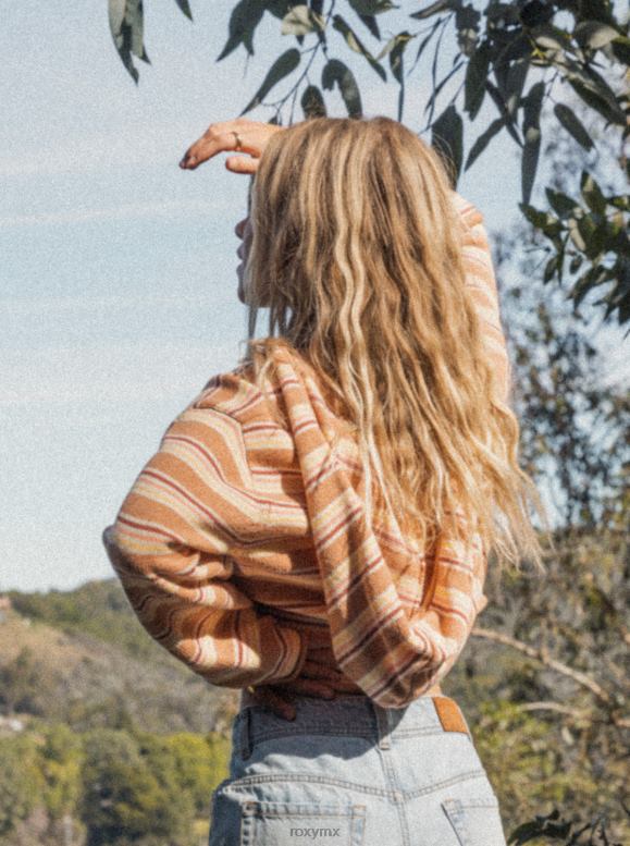 Roxy mujer poncho con capucha y detalle lateral 68XP0407