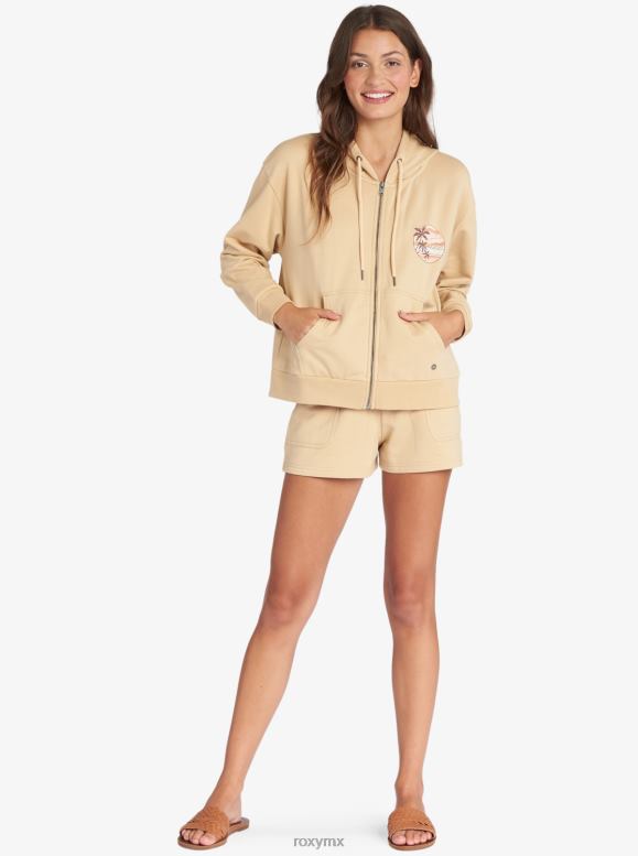 Roxy mujer sudadera con capucha y cierre de caminata nocturna 68XP0305