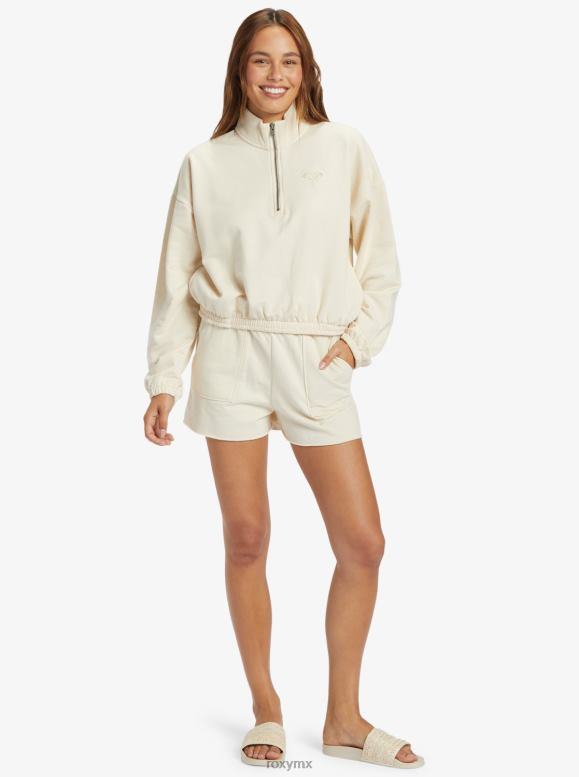 Roxy mujer sudadera con capucha y media cremallera 68XP0365