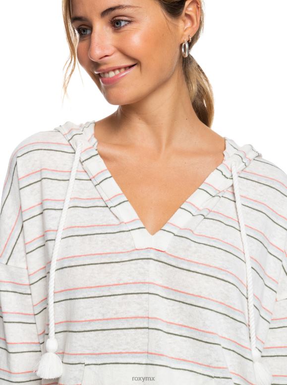 Roxy mujer sudadera con capucha y rayas 68XP0514