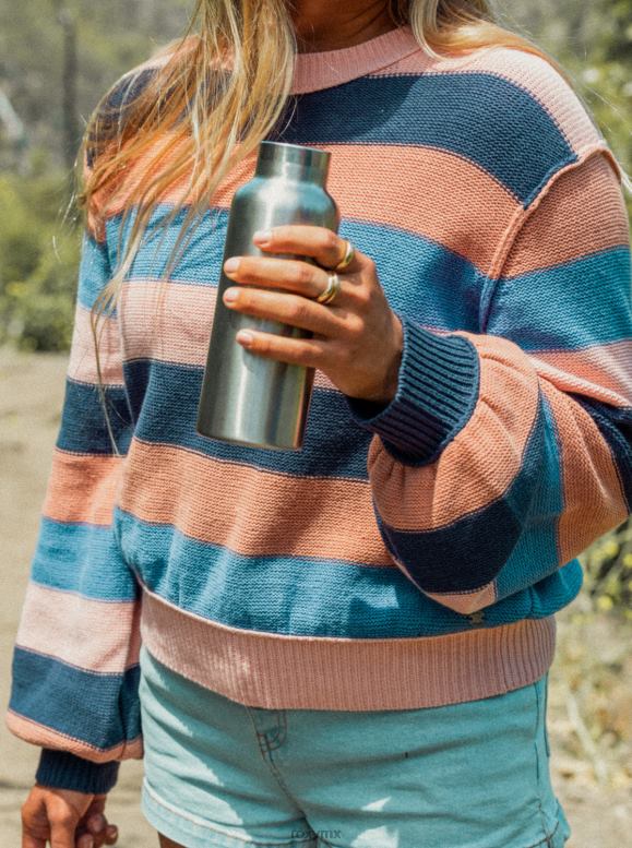 Roxy mujer sudadera estilo loft con rayas musicales 68XP0503