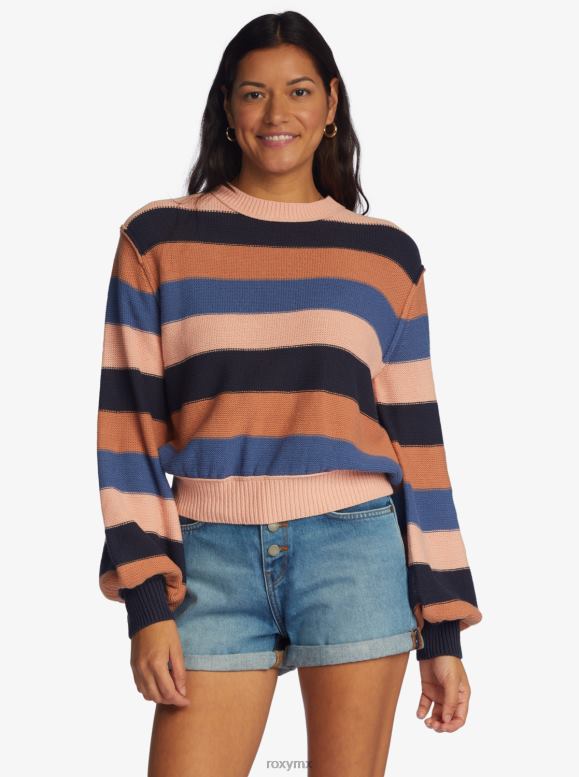 Roxy mujer sudadera estilo loft con rayas musicales 68XP0503