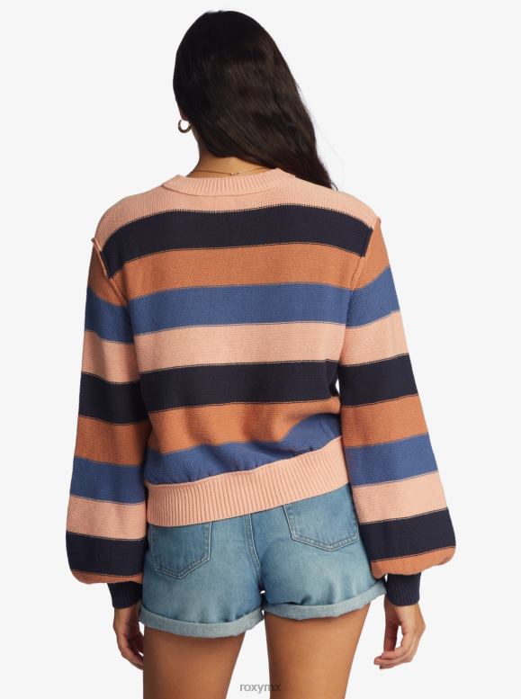 Roxy mujer sudadera estilo loft con rayas musicales 68XP0503