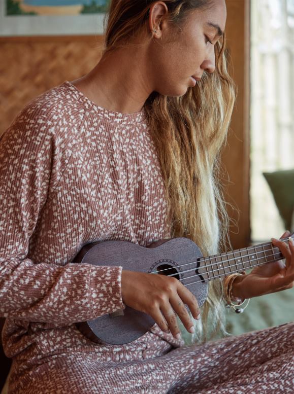 Roxy mujer top de manga larga con estampado de anclas 68XP0484