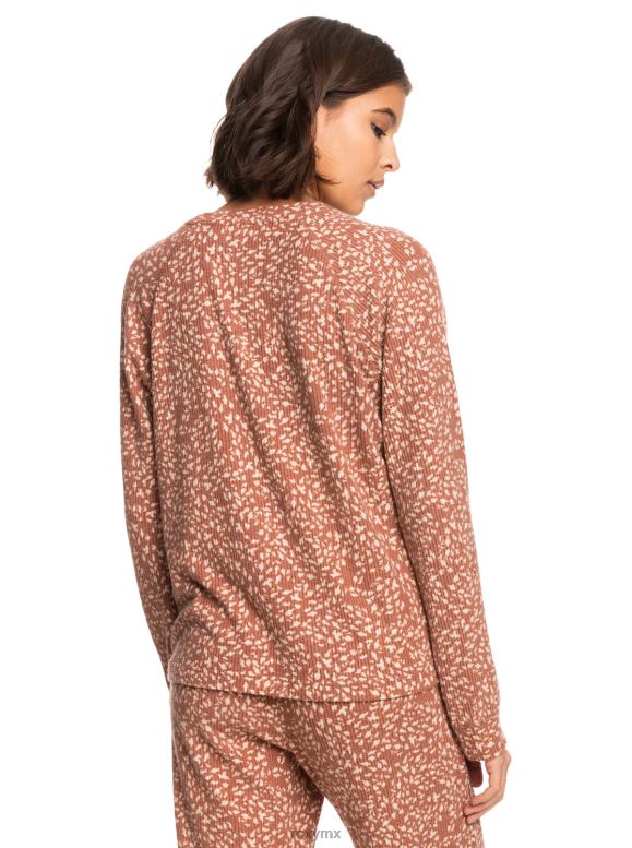 Roxy mujer top de manga larga con estampado de anclas 68XP0484