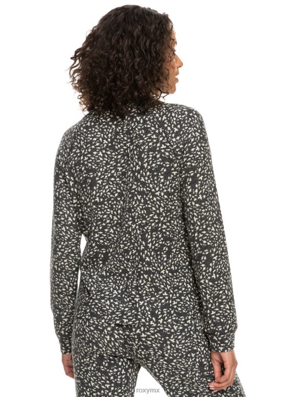 Roxy mujer top de manga larga con estampado de anclas 68XP0573