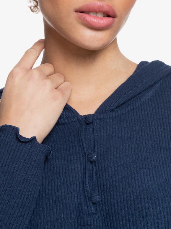 Roxy mujer Cosy Day top tejido de canalé de manga larga 68XP0412