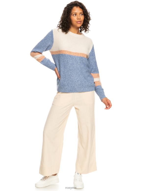 Roxy mujer suéter a rayas con surcos reales 68XP0491