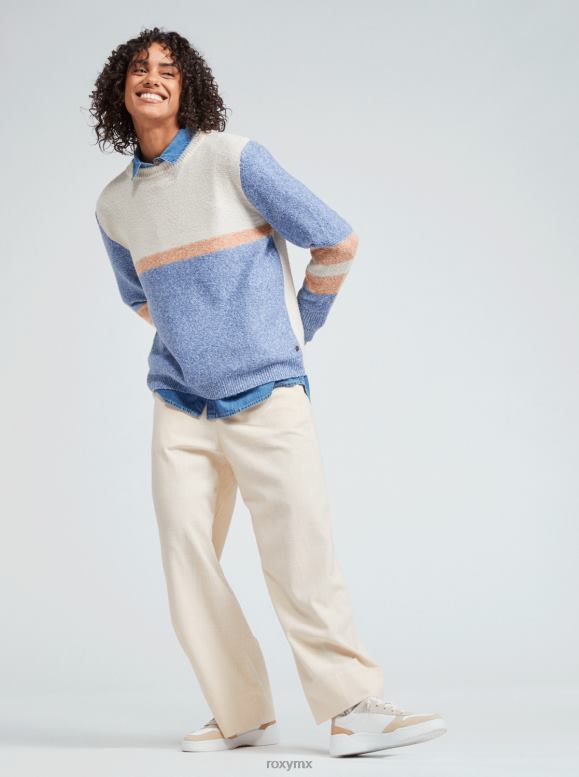 Roxy mujer suéter a rayas con surcos reales 68XP0491