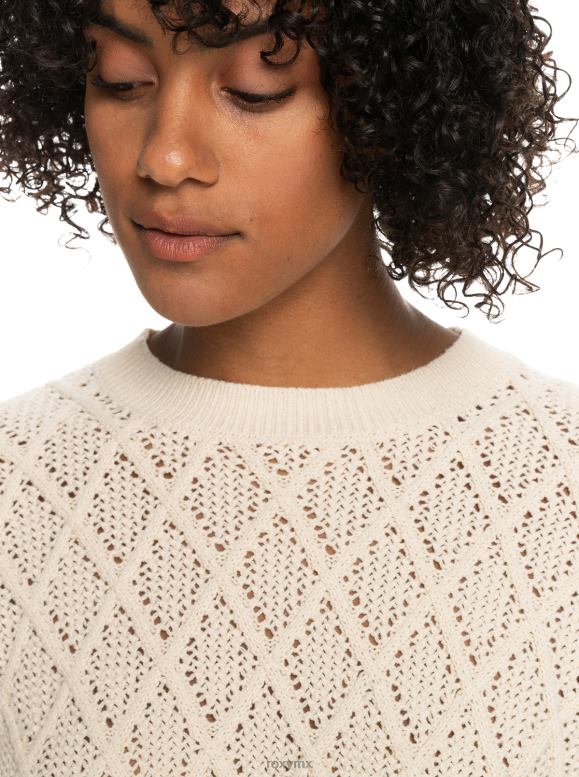 Roxy mujer suéter con cuello redondo y corazones de papel 68XP0294