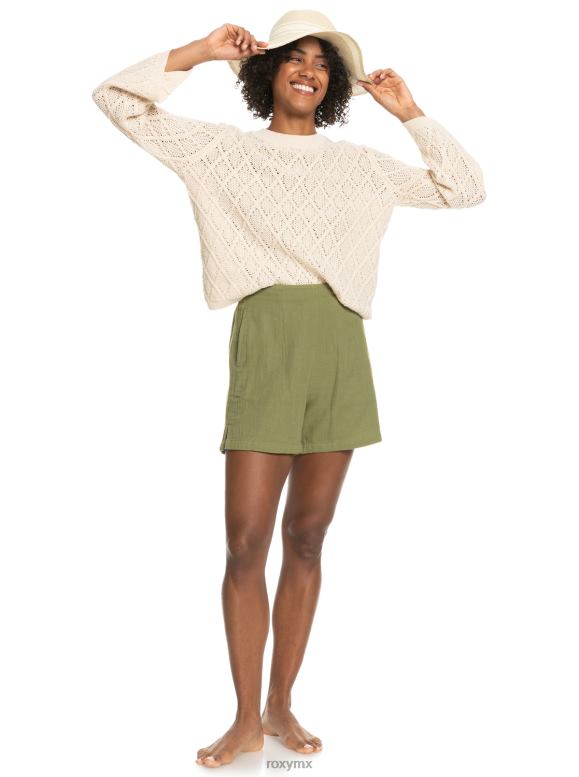 Roxy mujer suéter con cuello redondo y corazones de papel 68XP0294