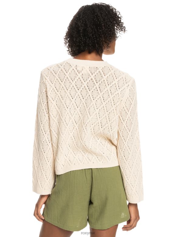 Roxy mujer suéter con cuello redondo y corazones de papel 68XP0294