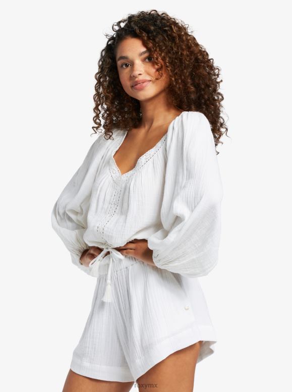 Roxy mujer Qué vibra top corto de manga larga 68XP042