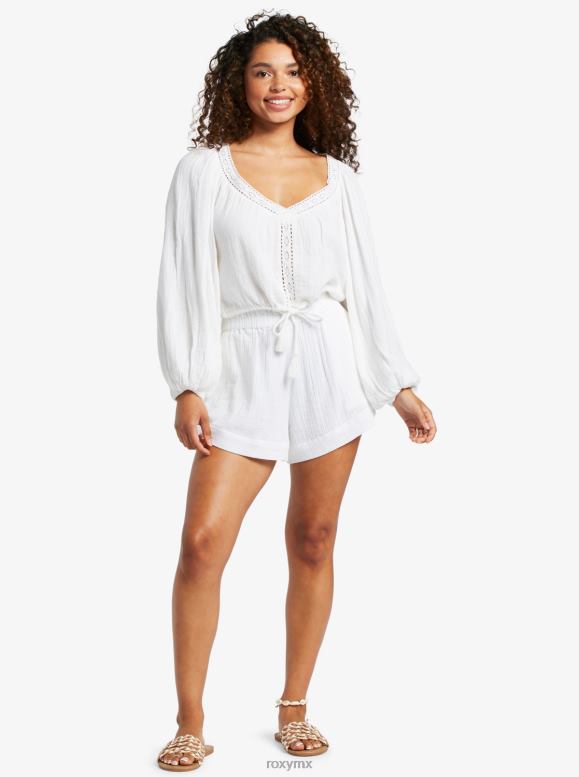 Roxy mujer Qué vibra top corto de manga larga 68XP042