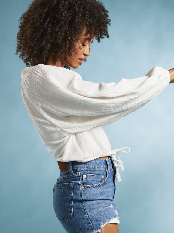 Roxy mujer Qué vibra top corto de manga larga 68XP042