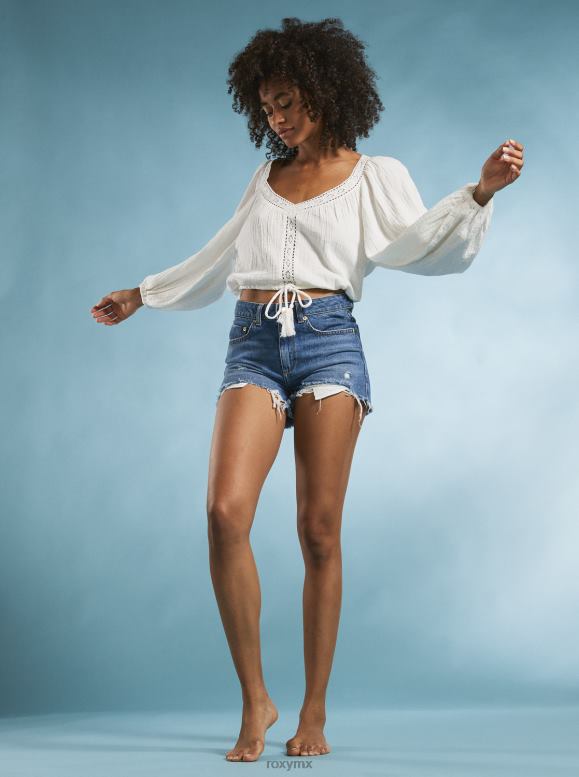 Roxy mujer Qué vibra top corto de manga larga 68XP042