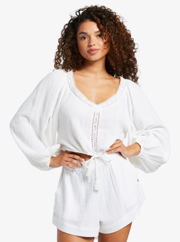 Roxy mujer Qué vibra top corto de manga larga 68XP042