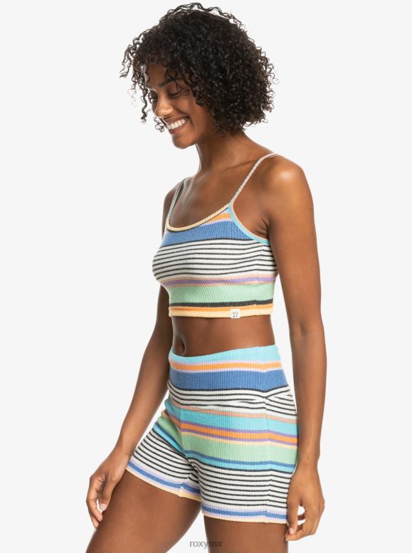Roxy mujer Top de punto de canalé con la mejor hora del día 68XP0229